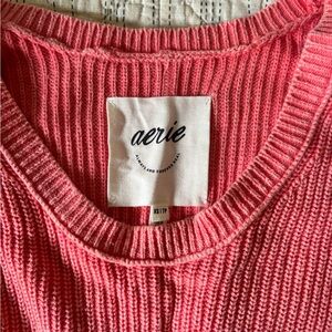 Aerie Women's Vibrant Pink Crew Neck Sweater